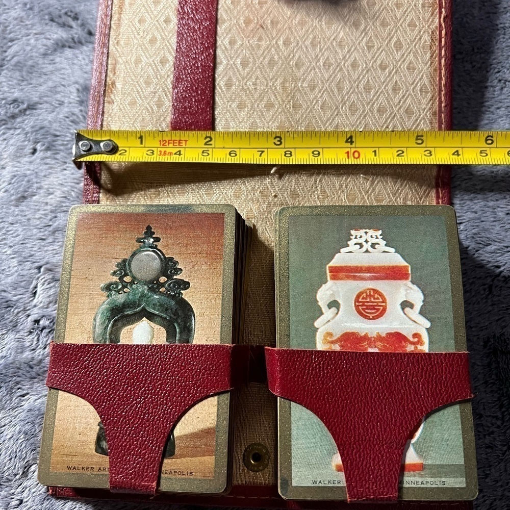 Vintage STANCRAFT Bridge Cards Travel Set Leather Case - Picture 2 of 10